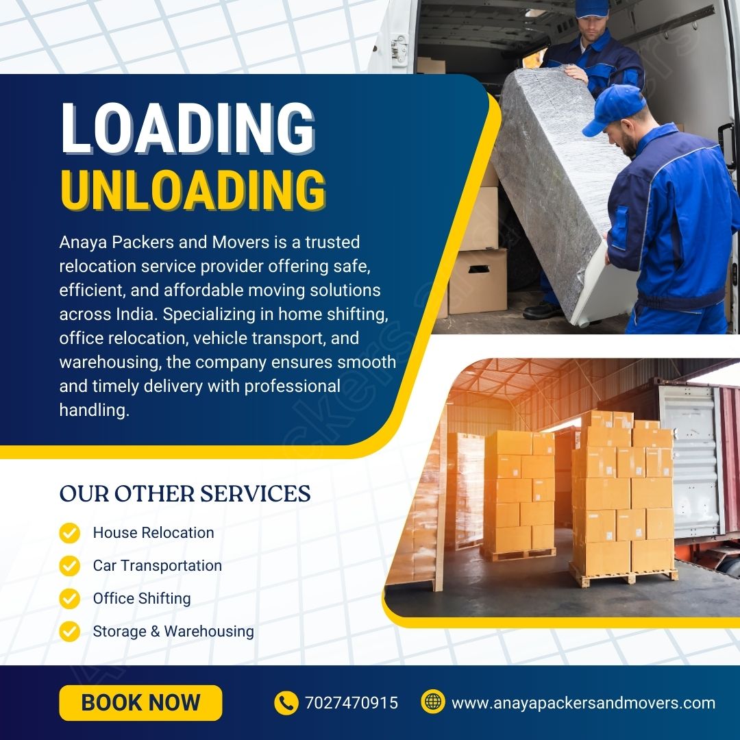 Anaya Packers and Movers loading unloading